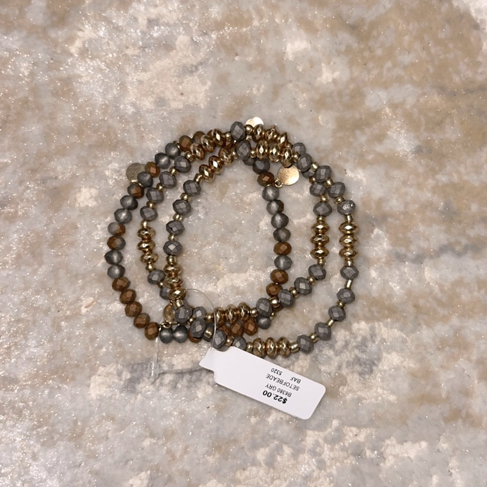 Gray/Bronze/Gold Bracelet